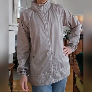 Layer 8 Women's Light Gray Windbreaker Jacket